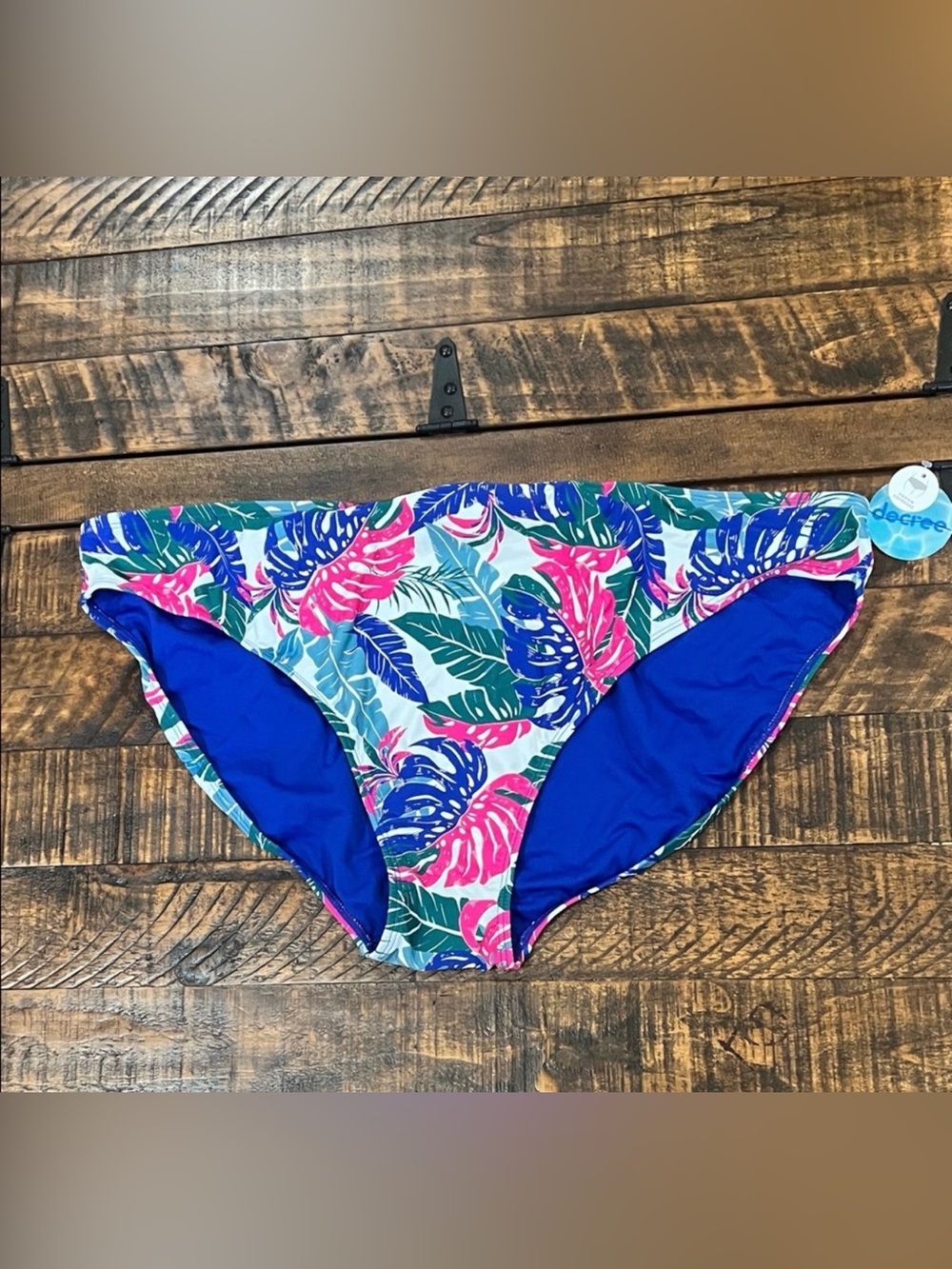 Decree Multicolor Leaf Print Bikini Bottoms